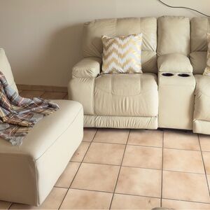 Reclining Leather Sofa and Loveseat